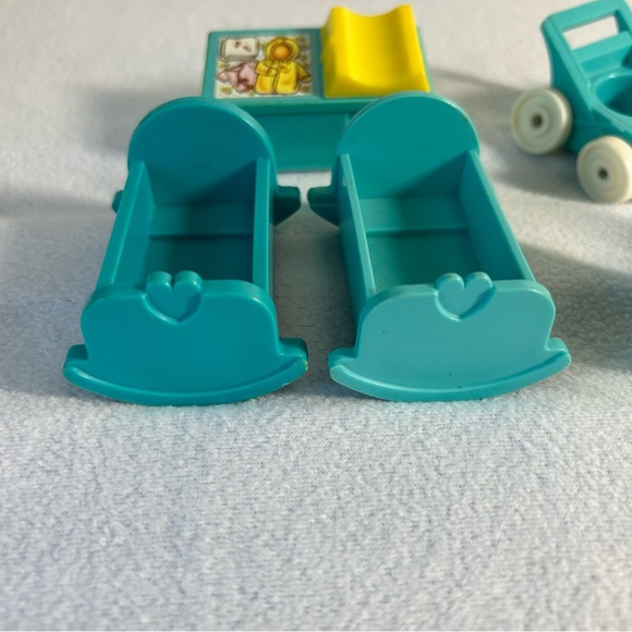 Fisher-Price vintage blue baby nursery furniture  1970s 6 pieces - Picture 2 of 6